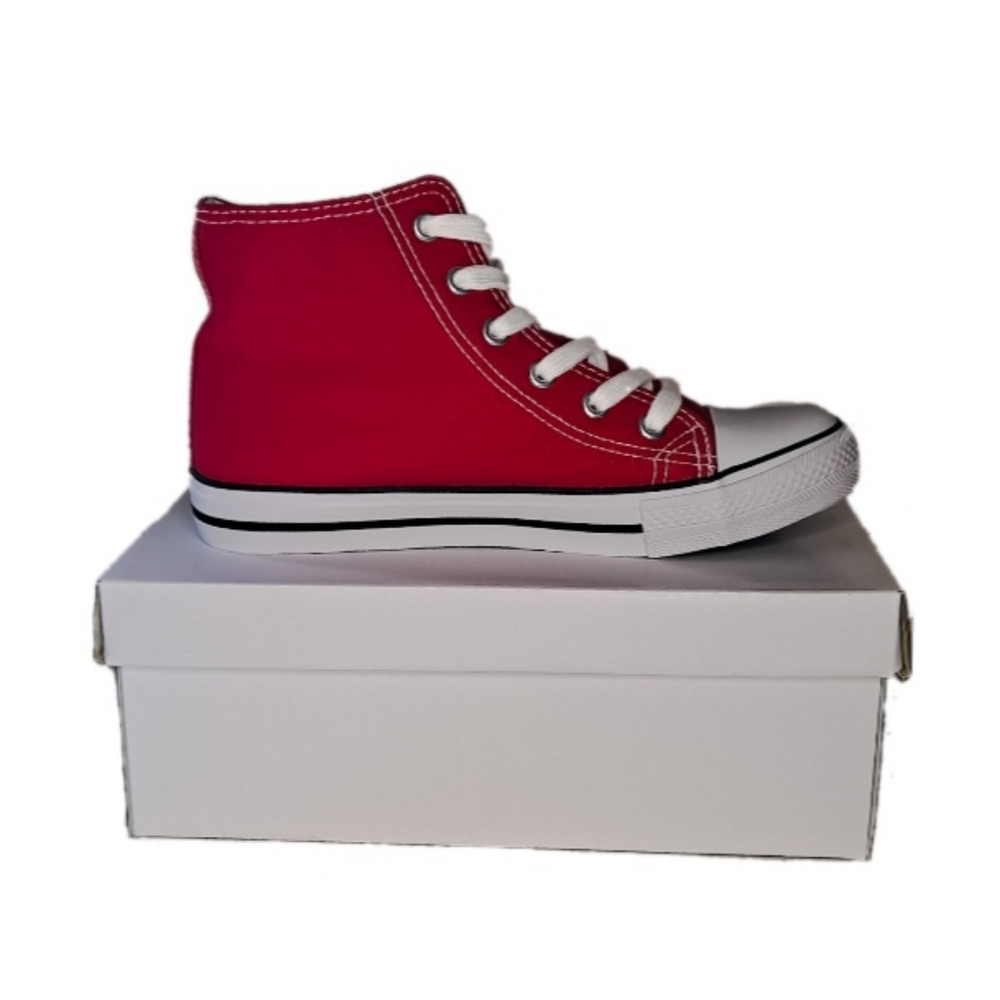 💖NEW💖 High Top Red and White Sneakers